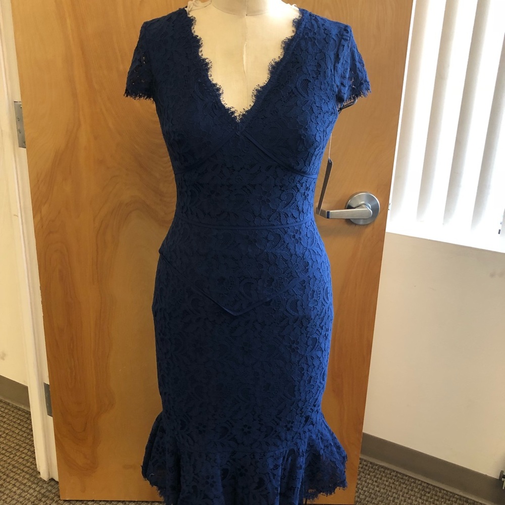 Navy Blue Lace Mermaid Dress!